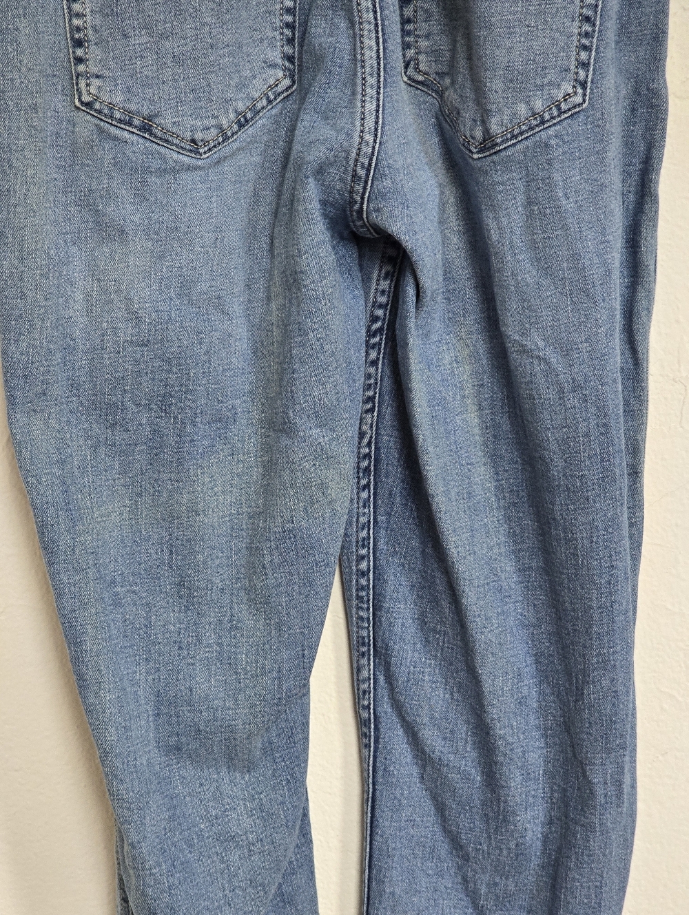 Hollister XS Distressed Denim Overalls Light Wash Skinny Fit - Picture 15 of 15